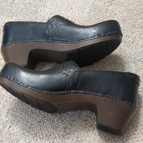 Dansko Women's Mavis Black Leather Dress Clog Pump size 40 - Picture 6 of 9